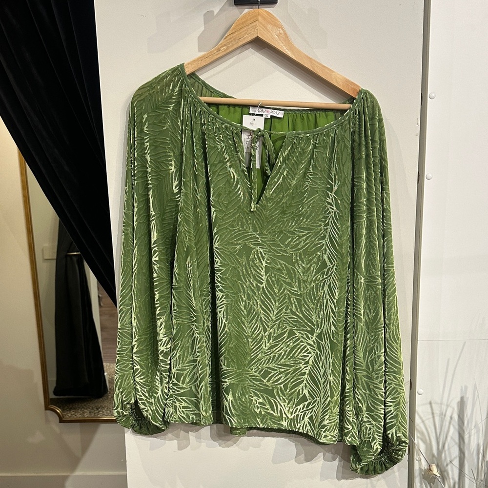 Joy Joy Green Leaf Pattern Tunic
